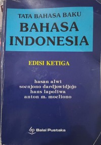 Image of Tata Bahasa Baku Bahasa Indonesia